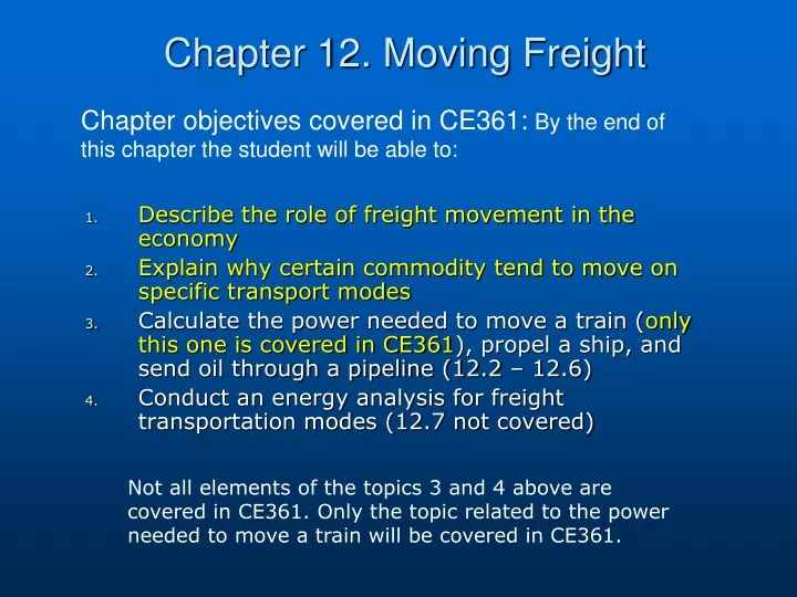 chapter 12 moving freight