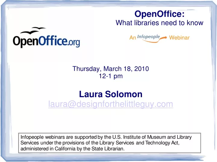 openoffice what libraries need to know an webinar