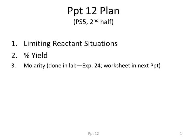 ppt 12 plan ps5 2 nd half