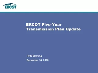 ERCOT Five-Year Transmission Plan Update