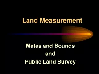 Land Measurement