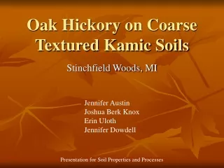 Oak Hickory on Coarse Textured Kamic Soils