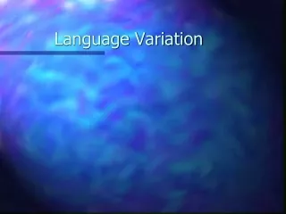 Language Variation
