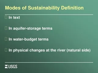 Modes of Sustainability Definition