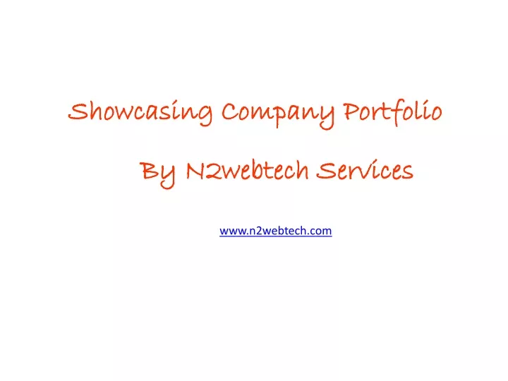 showcasing company portfolio