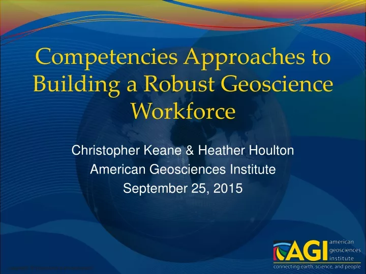 competencies approaches to building a robust geoscience workforce