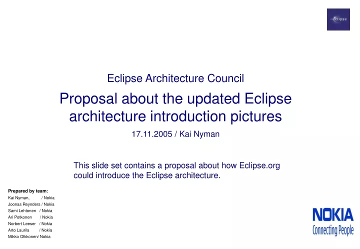 eclipse architecture council proposal about