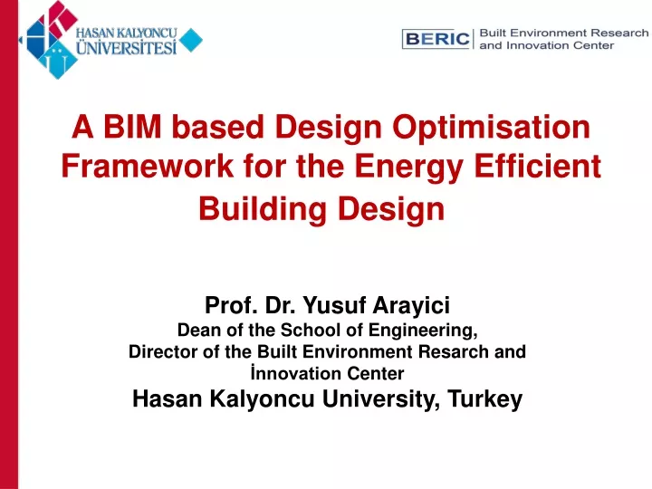 a bim based design optimisation framework