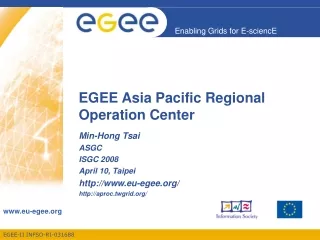 EGEE Asia Pacific Regional Operation Center