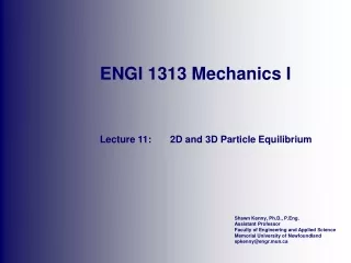 ENGI 1313 Mechanics I