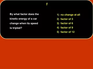 By what factor does the kinetic energy of a car change when its speed is tripled?