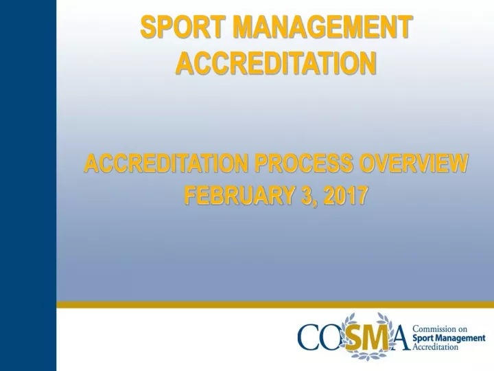 sport management accreditation