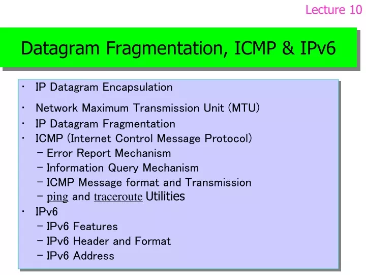 datagram fragmentation icmp ipv6