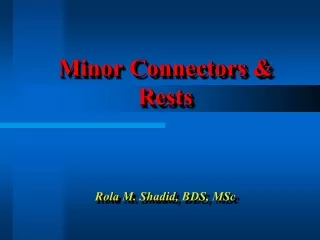 Minor Connectors &amp; Rests