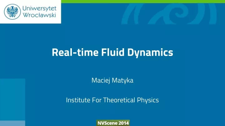 real time fluid dynamics