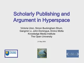 Scholarly Publishing and Argument in Hyperspace