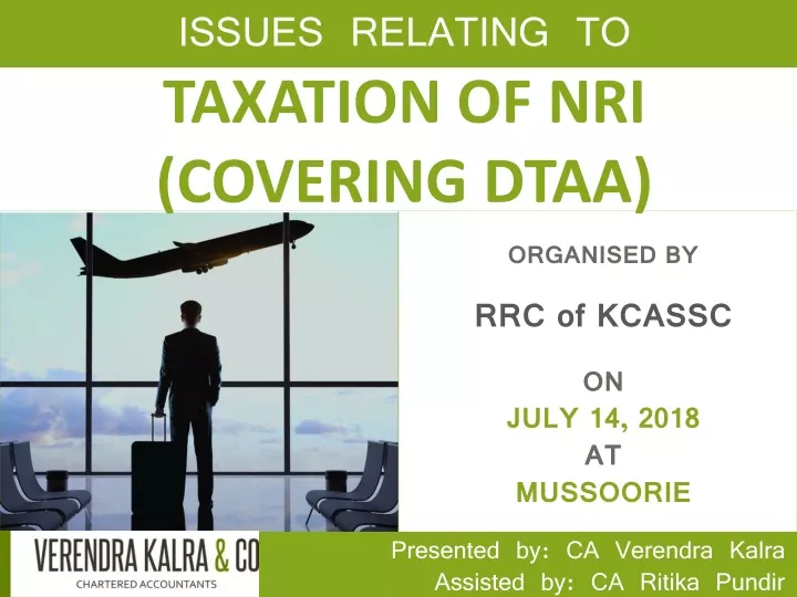 issues relating to taxation of nri covering dtaa