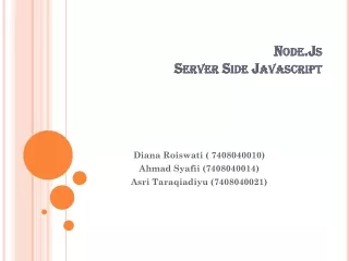 Node.Js Server Side  Javascript