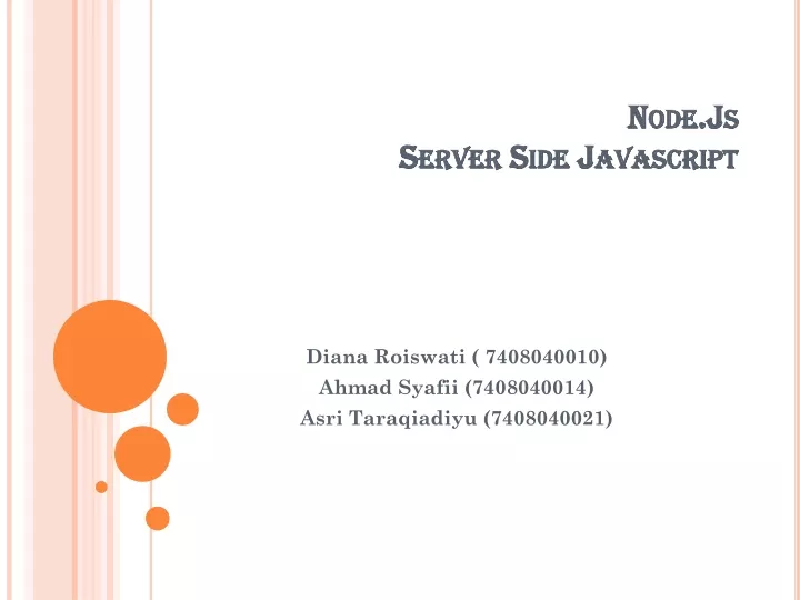 node js server side javascript