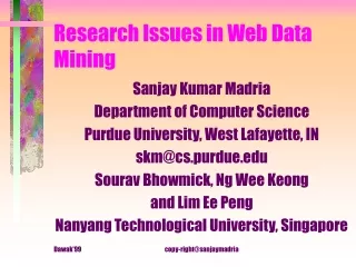 Research Issues in Web Data Mining