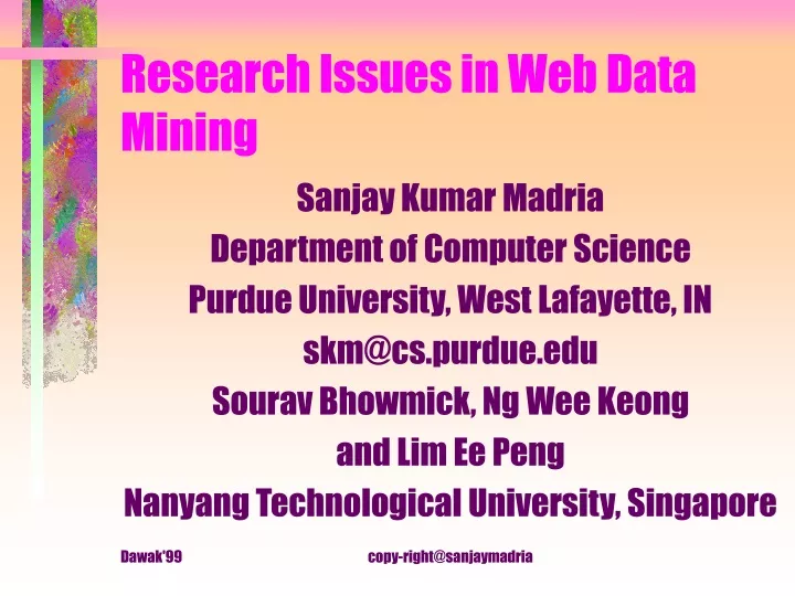 research issues in web data mining