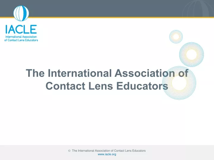 the international association of contact lens educators
