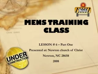 MENS TRAINING CLASS