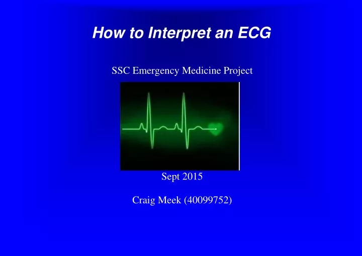ssc emergency medicine project sept 2015 craig meek 40099752