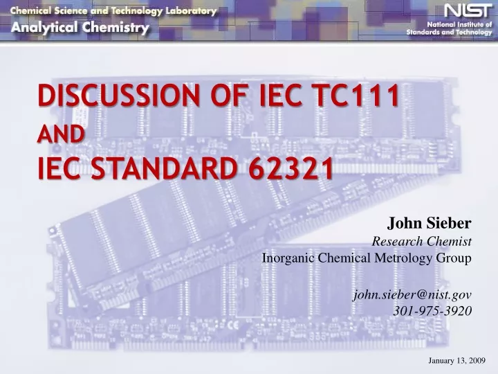 discussion of iec tc111 and iec standard 62321