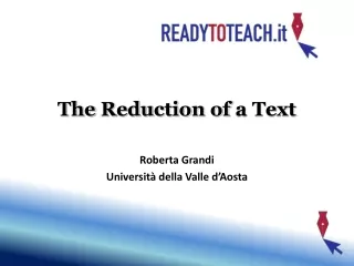 The  Reduction of  a Text