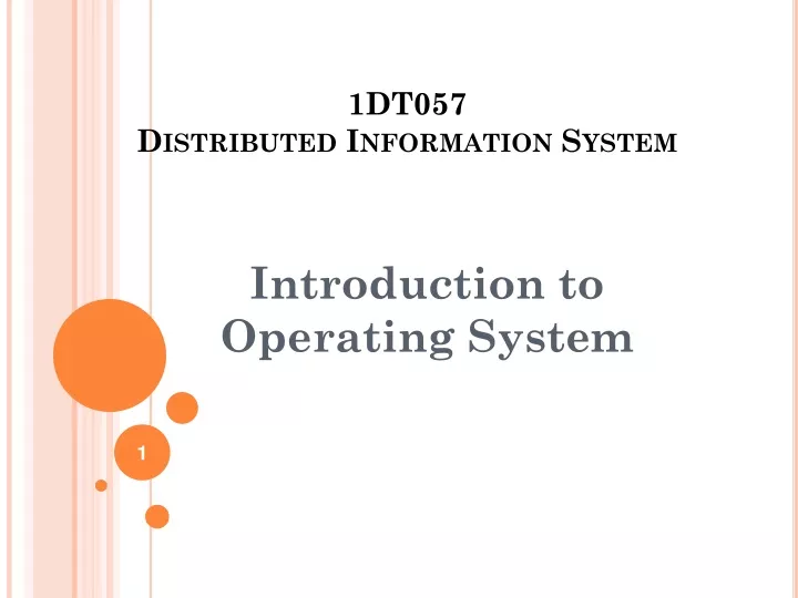 1dt057 distributed information system
