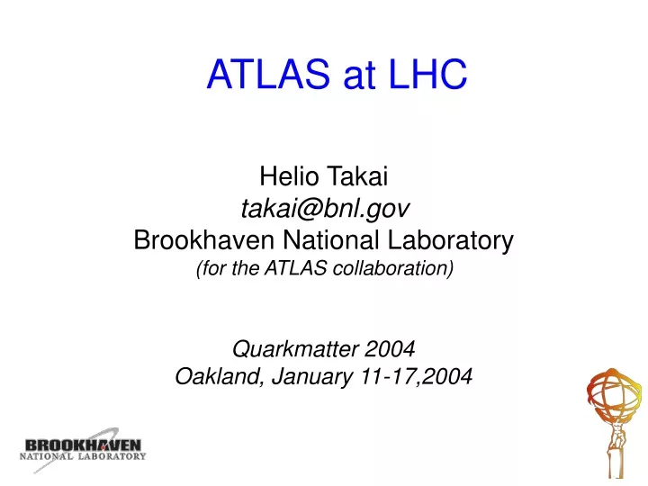 atlas at lhc