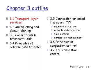 Chapter 3 outline