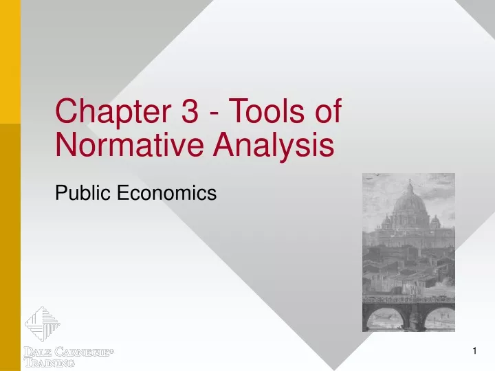 chapter 3 tools of normative analysis