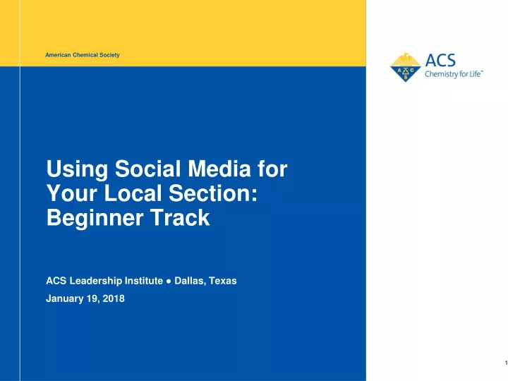 using social media for your local section beginner track