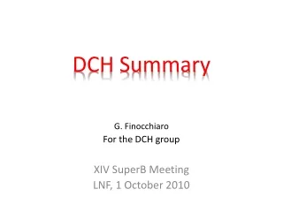DCH Summary