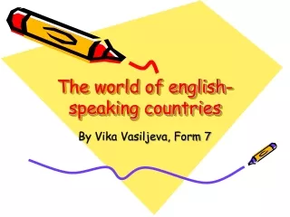 The world of english-speaking countries