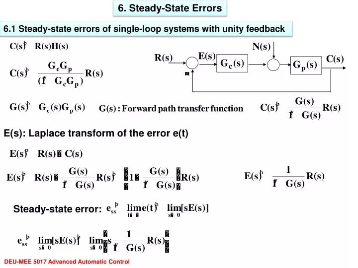 6 steady state errors