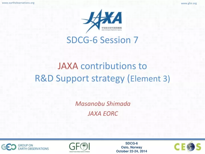 sdcg 6 session 7 jaxa contributions to r d support strategy element 3