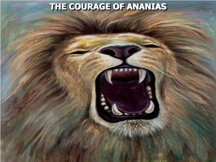 the courage of ananias