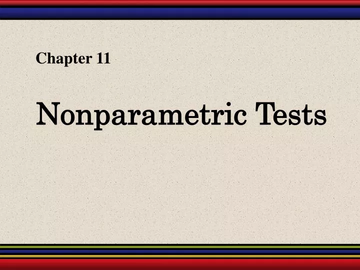 nonparametric tests