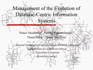 Management of the Evolution of Database-Centric Information Systems