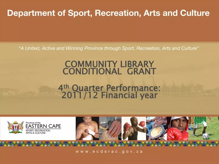 community library conditional grant 4 th quarter