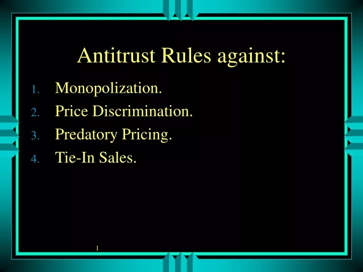 antitrust rules against