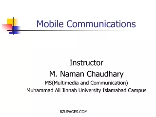 Mobile Communications