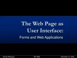 The Web Page as  User Interface: