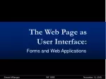 The Web Page as  User Interface: