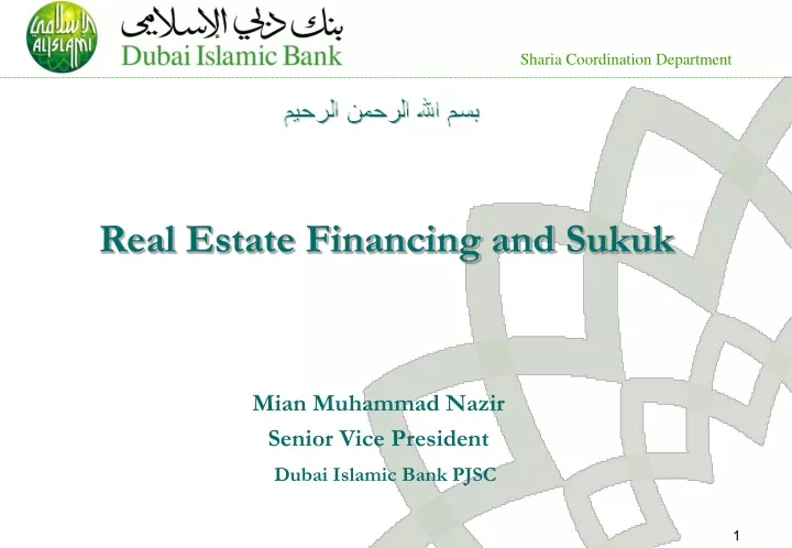 real estate financing and sukuk