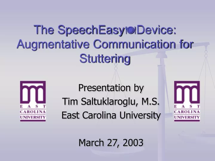 the speecheasy device augmentative communication for stuttering
