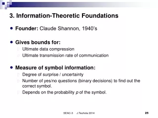 3. Information-Theoretic Foundations